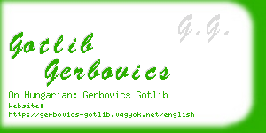 gotlib gerbovics business card